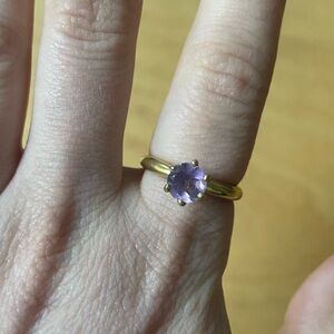 Mondo Mondo Queen Ring - amethyst and brass